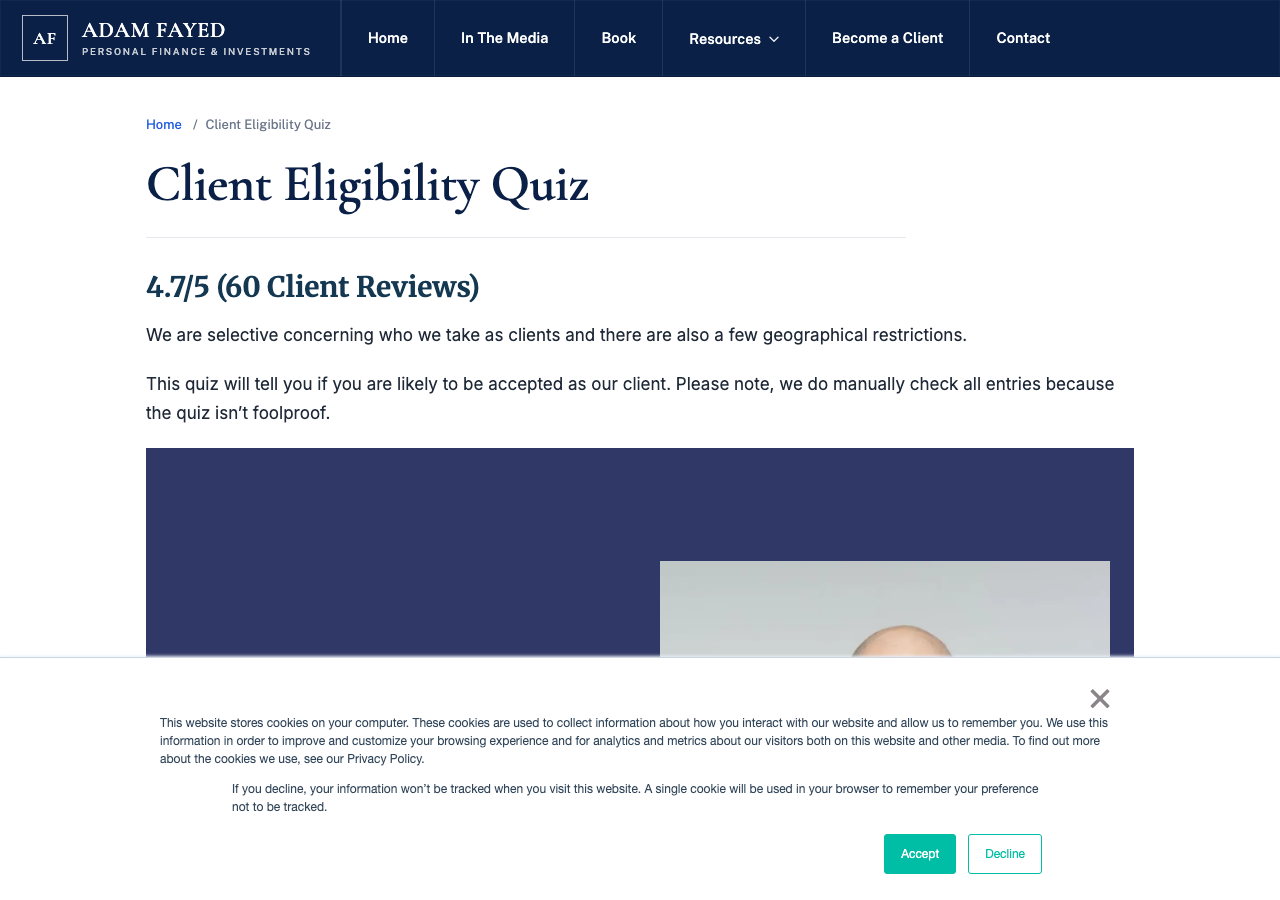 The cookie consent banner that follows the legal notice