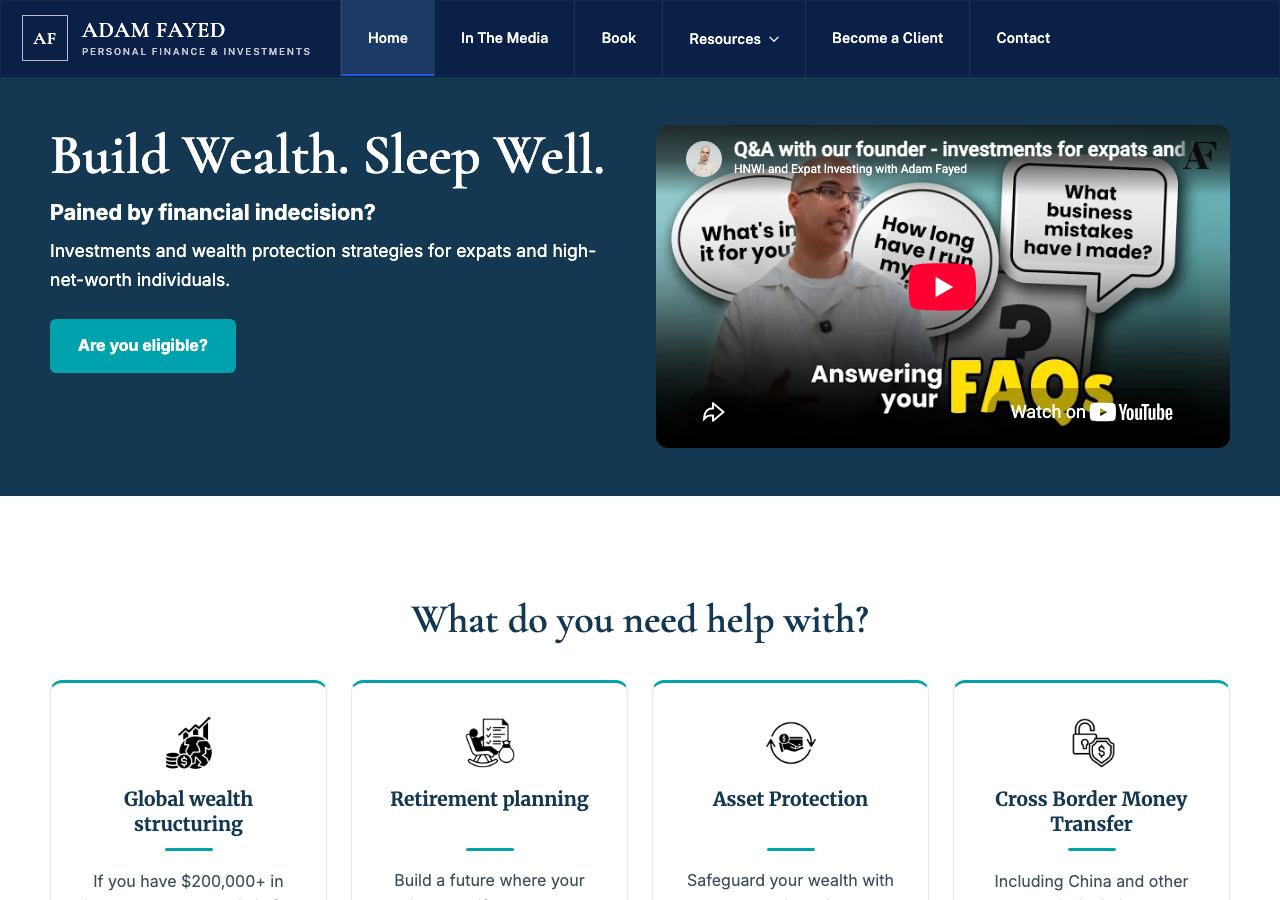 The homepage above the fold with a single call to action